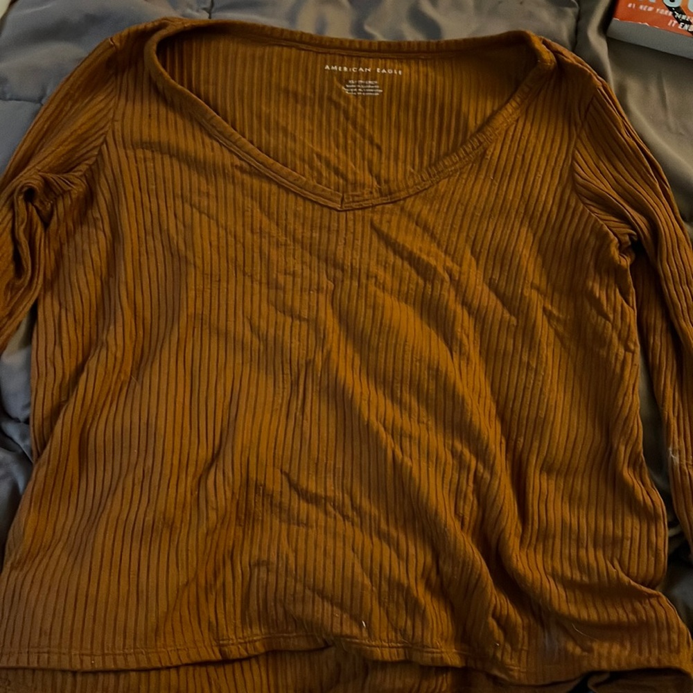 Deep gold American eagle long sleeve shirt
